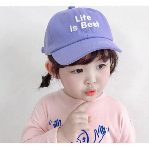Kids Boys Girls Baseball Hats Autumn Spring Cotton Letter Embroidery Baby Peaked Caps Baby Sun Hats 7 Colors
