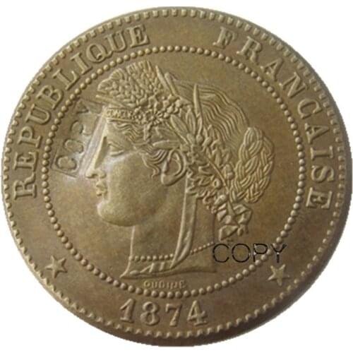 France 1874 K 1885 A 5 Centimes Copy Coins