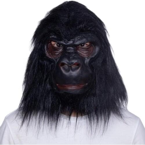 Cosmask Halloween Mask Chimpanzee Head Mask Animal Gorilla Halloween Party Cosplay Costume Delivers Halloween Mask