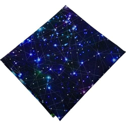 Beautiful Blue Star 100% Cotton Fabric Universe Space Galaxy Print Fabric Patchwork Sewing Material For Diy Fashion Clothing