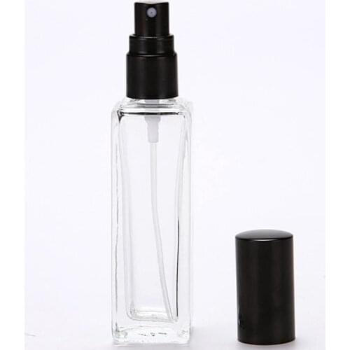 Top Selling 500pcs/lot 20ml Transparent Glass Spray Bottle Portable Mini Perfume Atomizer Bottle With Silver Black Cap SN1166