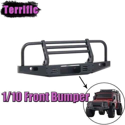 Metal Adjustable Front Bumper Kit with Winch Base for 1/10 RC Crawler Car Axial SCX10 II 90046 90047 Traxxas TRX-4 Defender D110