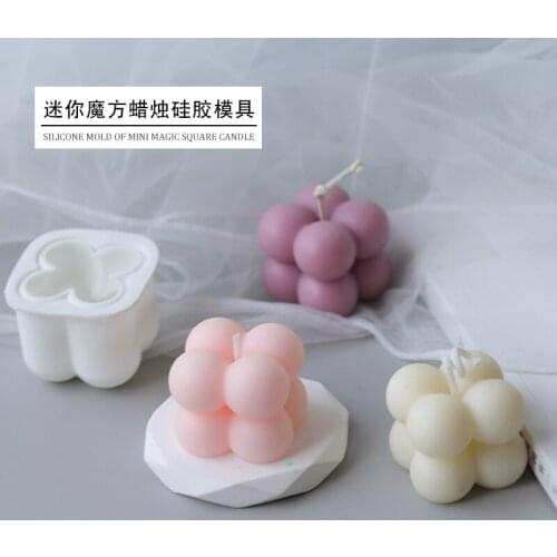 Mini Rubiks Cube Candle Silicone Mold INS Wind Simple Home Small Fresh Candle DIY Mold