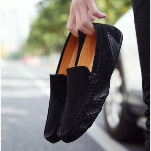 Classic Pea Shoes Mens Four Seasons New One-legged Lazy Shoes Leisure Trend Driving Mens Shoes Loafers Big Size 38-47