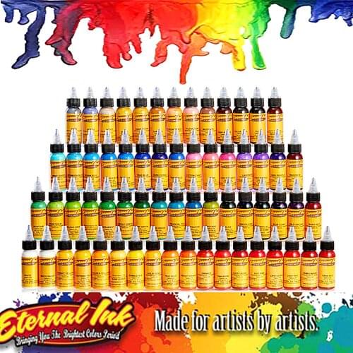 Tattoo ink-50Pcs painting eternal tattoo ink set permanent tattoo paint body painting ink also