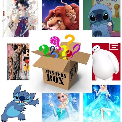 Disney Lucky Product Mystery Box 5D Diamond Painting Square/Round Cross Stitch 50000+ Random Varieties