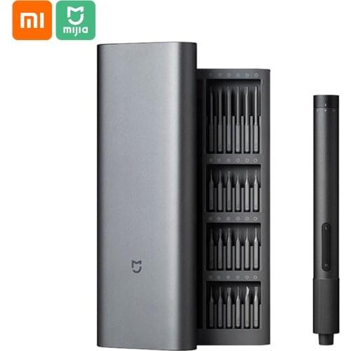 Xiaomi Mijia Electric Screwdriver 24 in 1 Precision Screwdriver Set w/24 Precision Magnetic Bits/Alluminum Box DIY Screw Driver