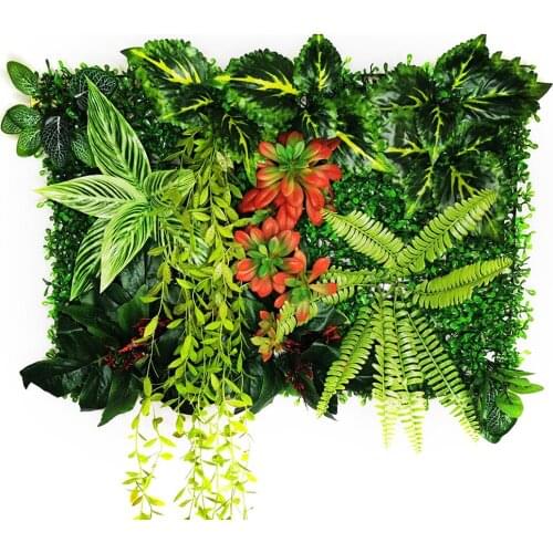 Artificial Lawn Simulation Decorative Plant Grass Succulents With Leaves Subtropical Rain Forest Fake Decorative Panel