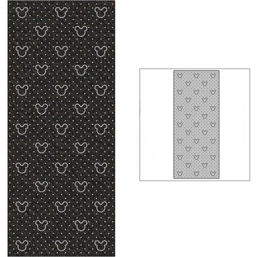 New Slim Spotted Mouse Face Background Plate Craft Embossing Mold 2021 Metal Cutting Dies for DIY Scrapbooking Album Card Making