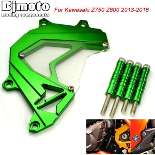 BJMOTO For Kawasaki Z750 Z800 2013-2016 Motorcycle Front Sprocket Cover Panel Left Engine Guard Chain Cover Protection