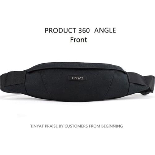 FGGS-TINYAT Men Waist Bag Pack Purse Waterproof Canvas Travel Phone Belt Bag Pouch For Men Women Casual Shoulder Fanny Pack Hi