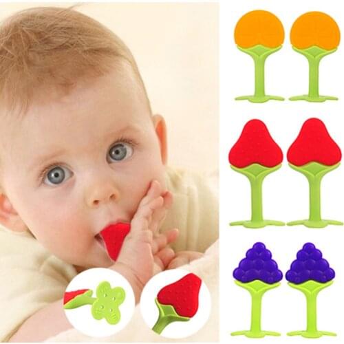 Baby Teethers Dental Care Safety Baby Teething Toys Food Grade Silicone Teether Baby Dental Care Strengthening Tooth Training