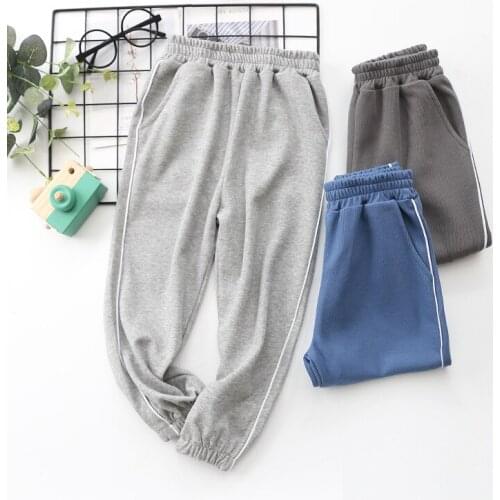 Simple Fashion Babys Boy Sweatpants Toddler Girls Casual Trousers Spring Autumn 2021 Cotton Korean Style Kids Teens Long Pants