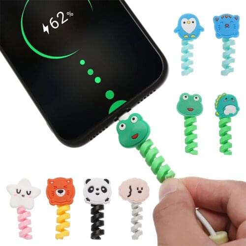 Cable Protector Winder For USB Charging Data Cable Wire Protection Cartoon Cord Protector Cable Organizer iptv m3u Home Accessor