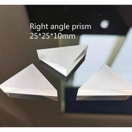 25 * 25 * 10 Right Angle Prism Material K9 Refraction Prism Optical Glass Reflective Prism Factory Customization
