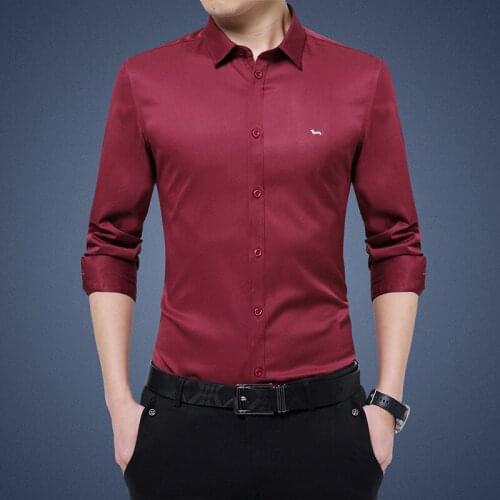 New Autumn Men 100%cotton Print Stand Collor Long Sleeve Harmont Blouse Slim Fit Blaine Shirts
