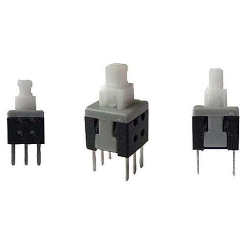 100PCS/Lot 5.8X5.8MM 5.8*5.8MM Self-locking Switch Push Button Switch DIP 6 Pins Tactile Pushbutton Key Switch Wholesale