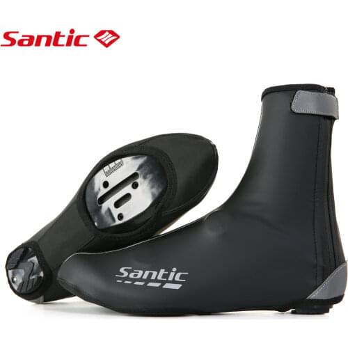 Santic Men Winter Cycling Shoes Cover Windproof Waterproof Keep Warm Shoes Cover MTB Road Bike Asian Size
