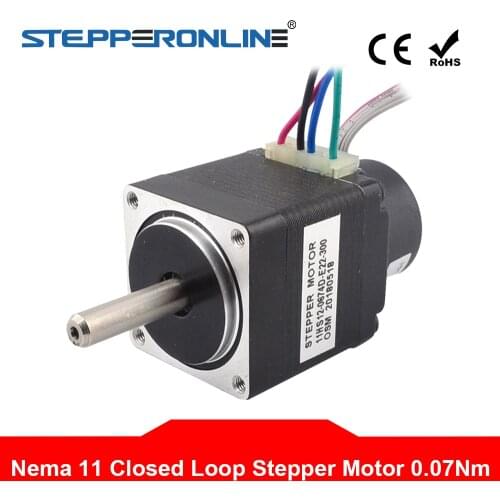 Nema 11 Closed Loop Stepper Motor 0.07Nm Encoder 300CPR 0.67A 2-phase Hybrid Nema11 Step Motor