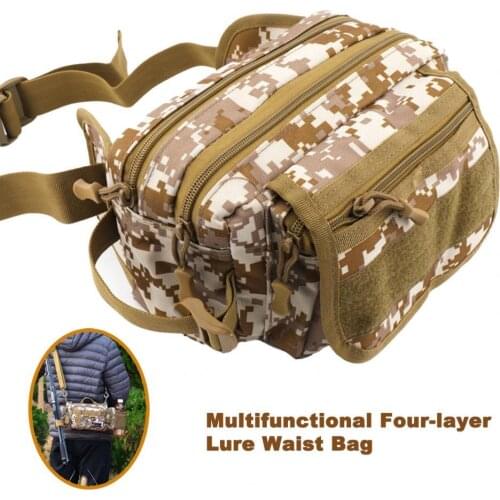 Fishing Bag Multifunctional Four-layer Lure Waist Bag Thickened Fishing Backpack for Angling Bag Canvas Waist Bag Entertainment