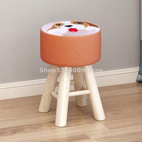 Net red stool home bedroom small modern simple lazy cute bedroom solid wood dressing table makeup chair girl