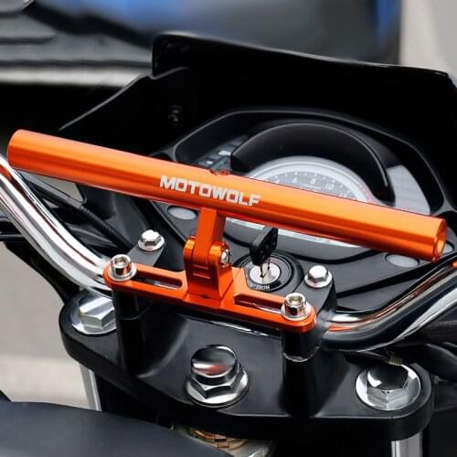 MOTOWOLF Universal Motorcycle Mounting Bracket Scooter Sport-bike Cycle Reinforced Crossbar Motor Phone GPS Spotlight Headlights