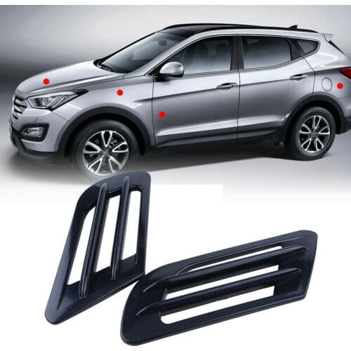 2Pcs/Set High Quality Car Side Air Flow Vent for Fender Hole Cover Intake Grille Duct Decoration ABS Plastic Sticker