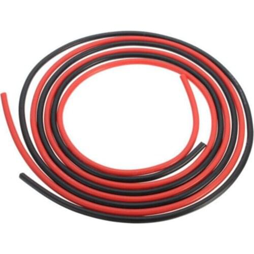 1 meter Red+1 meter Black Silicon Wire 12AWG 14AWG 16AWG 22AWG 24AWG Heatproof Soft Silicone Silica Gel Wire Cable