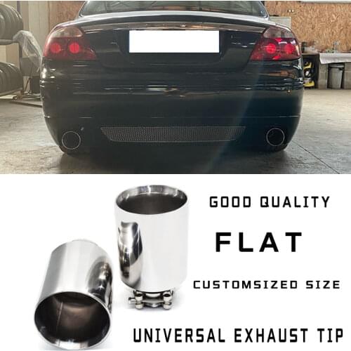 1 Pcs Auto Universal Exhaust Tip 304 Stainless Steel Exhaust Muffler Tips Car Exhaust Pipe Tailpipe 63mm Nozzle Car Accessories