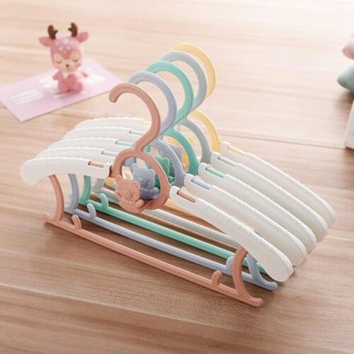 10 Pcs/lot Plastic Kids Baby Hangers Nonslip Children Toddler Hanger for Laundry and Closet
