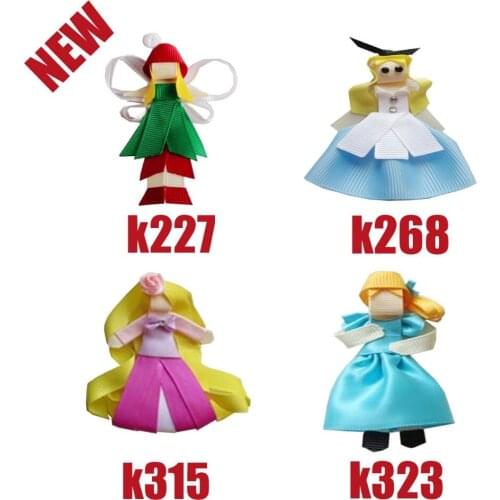 16 piece free shipping funicorn sculpture princess character angel wing JoJ hair bows style boutique hair bow girl bug bows