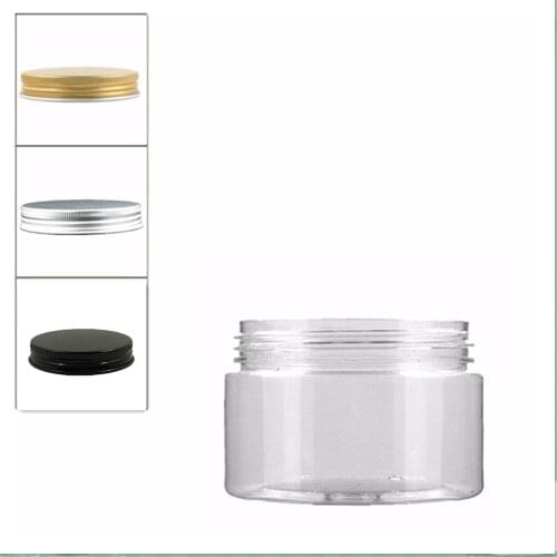 18pcs/Lot 100ml Clear Pet Jar With Screw Aluminium Cap ,Plastic Jar,Cosmetic Jar,Plastic Container,Bottle