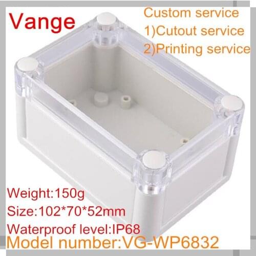 2pcs/lot mould making housing case IP68 ABS plastic enclosure boxes diy 102*70*52mm for electronic professional product