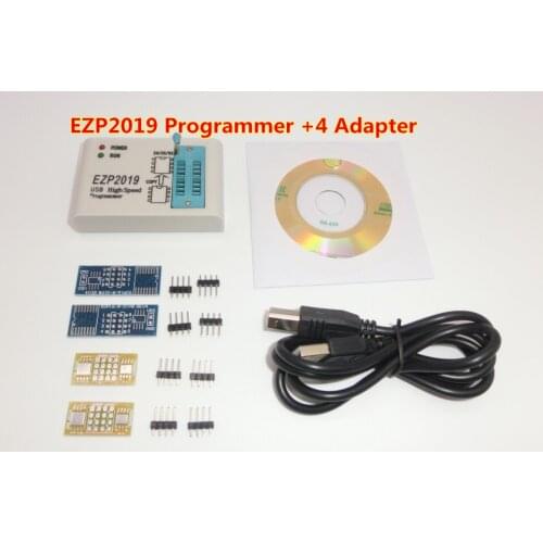 2019 High Speed USB Programmer EZP2019 with 6 Sockets Support 24 25 26 93 EEPROM 25 flash bios chip Support WIN7 WIN8