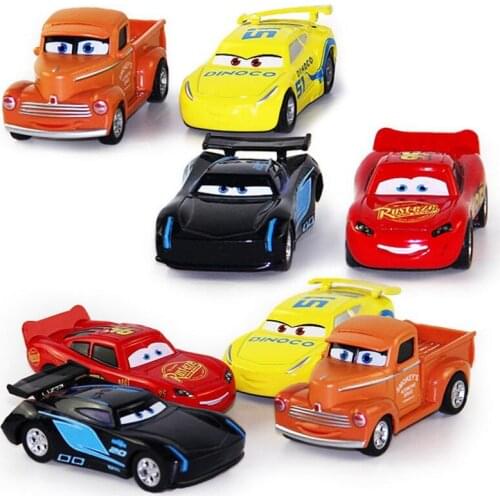 2020 Pixar Cars 3 Diecast McQueen Miss Fritter Jackson Storm Cruz Ramirez 4Pcs Metal Alloy Cars Toys For Boys