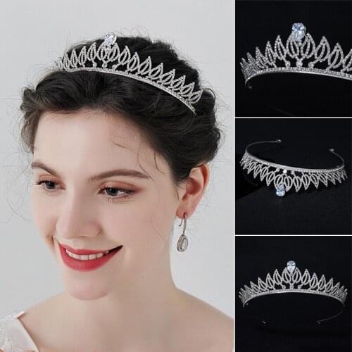 2021 Zirconia Bride Headbands Rhinestone Inlaid Wedding Hairbands Tiaras Crowns Jewelry Gifts for Women Girls NOV99