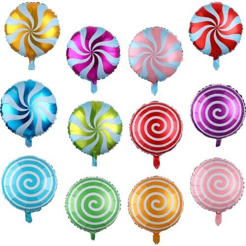 50/100pcs 18inch Colorful Candy Foil Balloons Lollipop Helium globes Baby Shower Birthday Wedding Party Supplies Decor Kids Toys