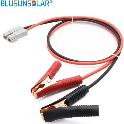 50A 600V battery connector with 2 meter 4mm2 cable wire with alligator clip to connect portable solar panel and solar battery