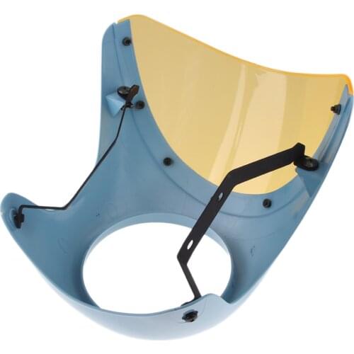 7' Front Headlight Fairing Wind Screen Cover for Retro Cafe Racer Style