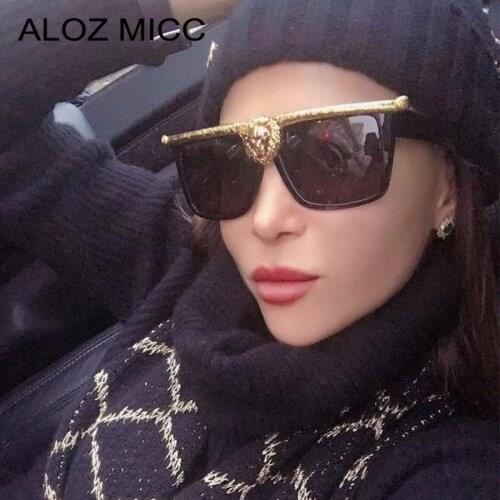 ALOZ MICC Luxury Oversized Lions Head Sunglasses Women Men Brand Designer Sexy Cat Eye Sun Glasses Female UV400 Eyeglasses Q33