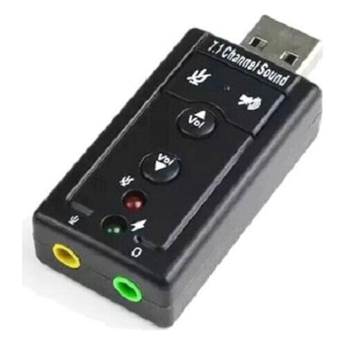 Analog 7.1 channel dynamic sound external USB sound card microphone input home USB sound card
