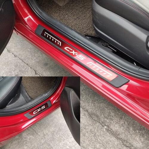 Car Accessories For Mazda Cx5 Cx-5 Cx 5 Styling Door Sill Cover Trim Protector Scuff Plate Auto Sticker Stainless Steel Strip