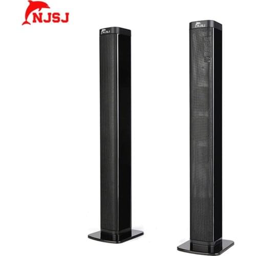 NJSJ 3D stereo surround sound 2.0 tower wireless soundbar speaker home theater like enjoyment bluetooth 5.0 speaker