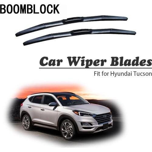 BOOMBLOCK 2pcs Car Accessories Windscreen Rubber Original Wiper Blades Arm Kit For Hyundai Tucson MK1 MK2 MK3 2017 2016-2004