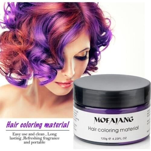 Color Hair Wax Styling Pomade Silver Grandma Grey Disposable Natural Hair Strong Gel Cream Hair Dye for Women Men 120g