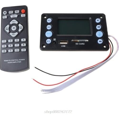 DC 5V 4.0 MIC Recording Port Bluetooth MP3 Decoder Board Module USB SD WAV WMA APE FLAC FM with Remote J13 21 Dropshipping