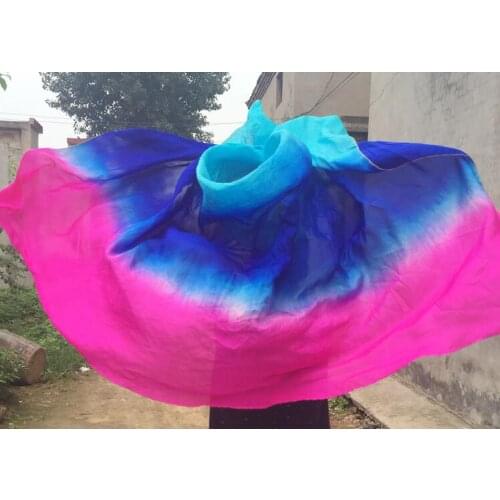 Wholesale Kids Silk Veil Hand Scarf Shawl Belly Dancer Stage Performance Thrown Scarf Gradient 200cm/250cm Adult Free Shipping