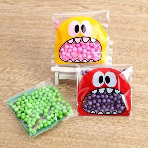 For Cookie Candy Preserved Fruit Storage OPP Bag Self Adhesive Food Snack Pouches Packaging Bags 100pcs/set Disposable