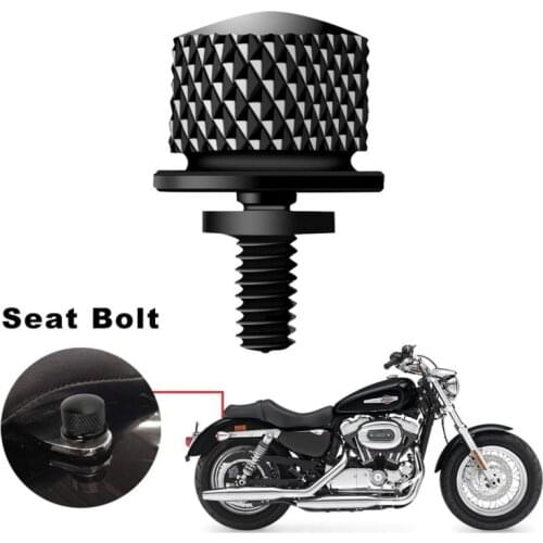 For Sportster Softail Dyna Street Bob Fatbob 1996-2015 6mm Motorcycle Accessories 1/4'' Knurled Rear Seat Bolt Screw