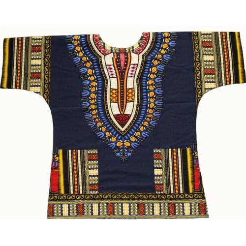 Футболки Dashiki fashion design African traditional printed 100% cotton Kwanzaa T-shirts for unisex Tribal Ethnic style
